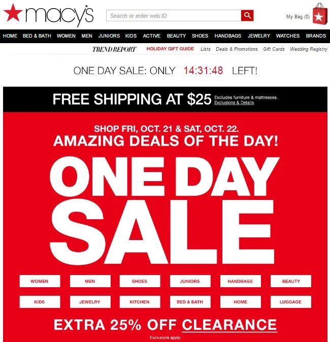 Példa Macy's-től