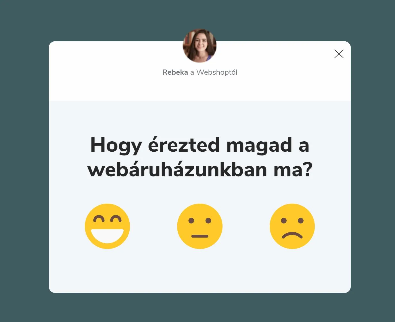 Visszajelzés-gyűjtő popup