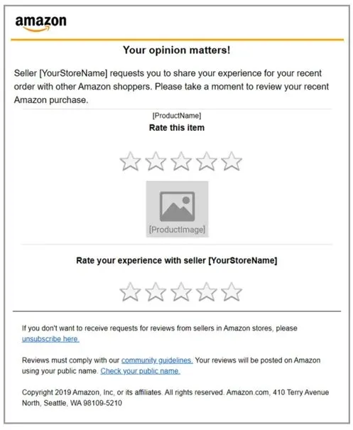 Amazon vásárlói kérdőív