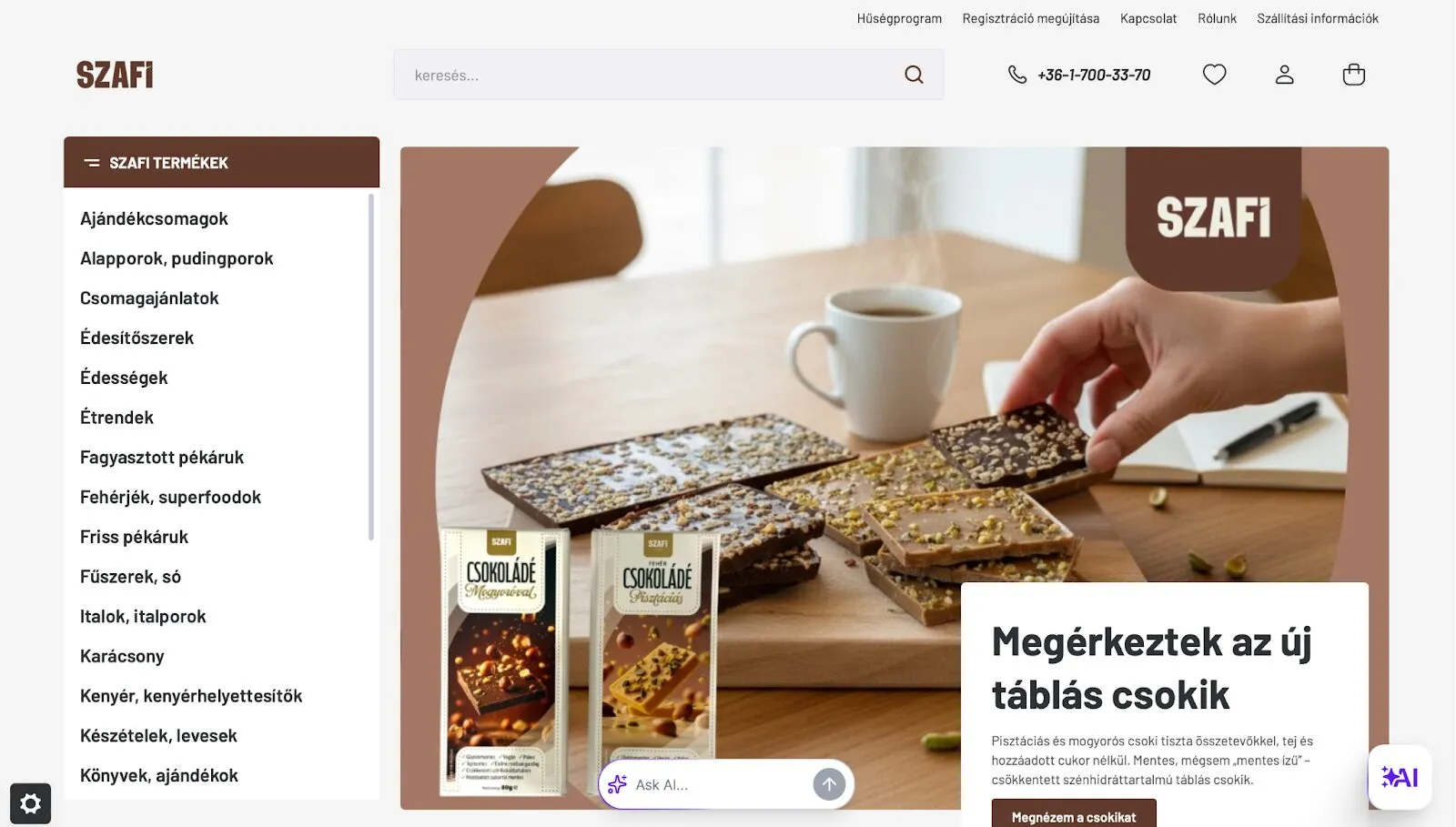 Szafi webshopja