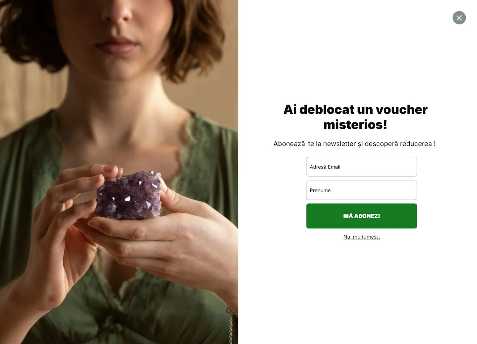 Popup második oldala.