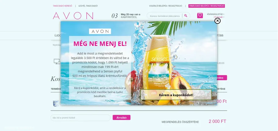 Avon kosárelhagyó kampány