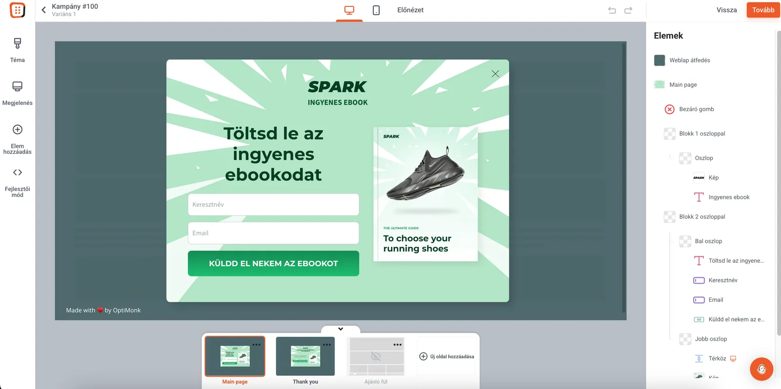 OptiMonk popup GDPR megfelelősség beállítása első lépés