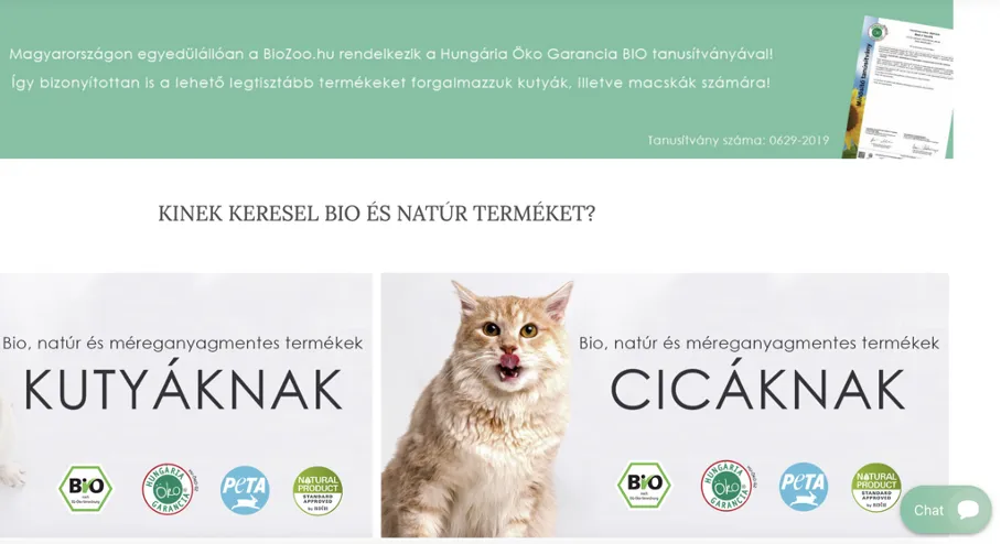 BioZoo chat példa