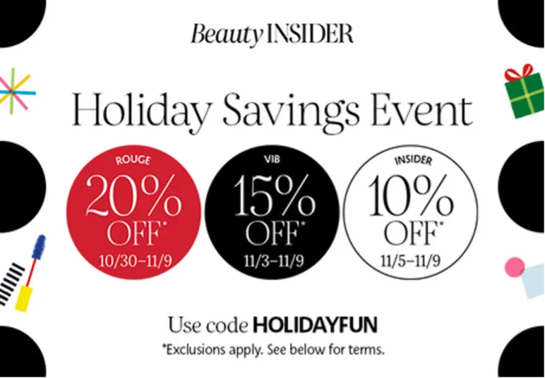 Sephora holiday shopping season savings event