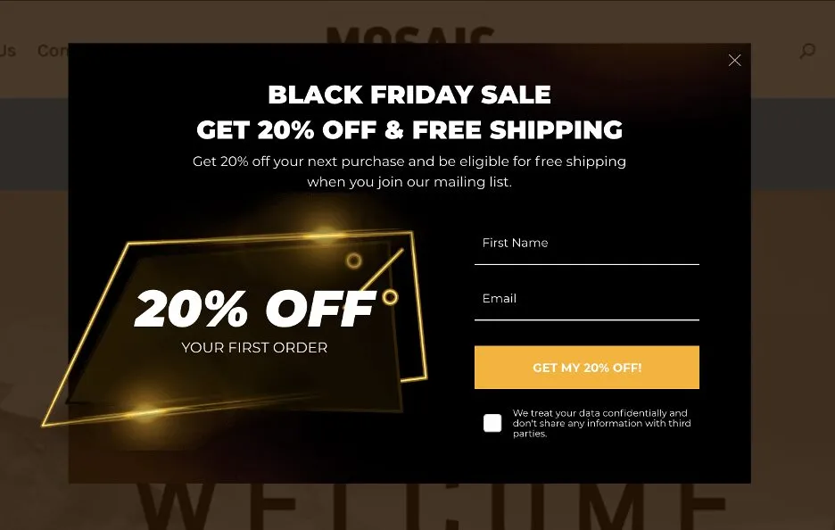 Illusztráció: Black Friday popupok: 9 ötlet és popup példák Black Friday akciókhoz