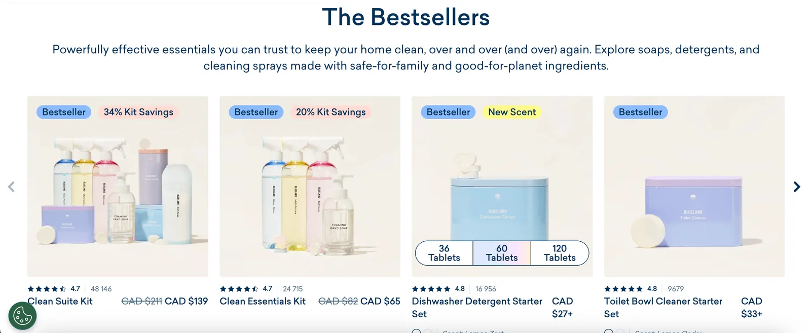 Blueland kiemeli a best seller termékeket