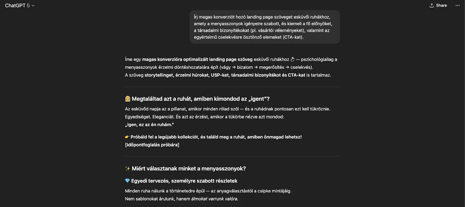 Landing page szöveg ötletek