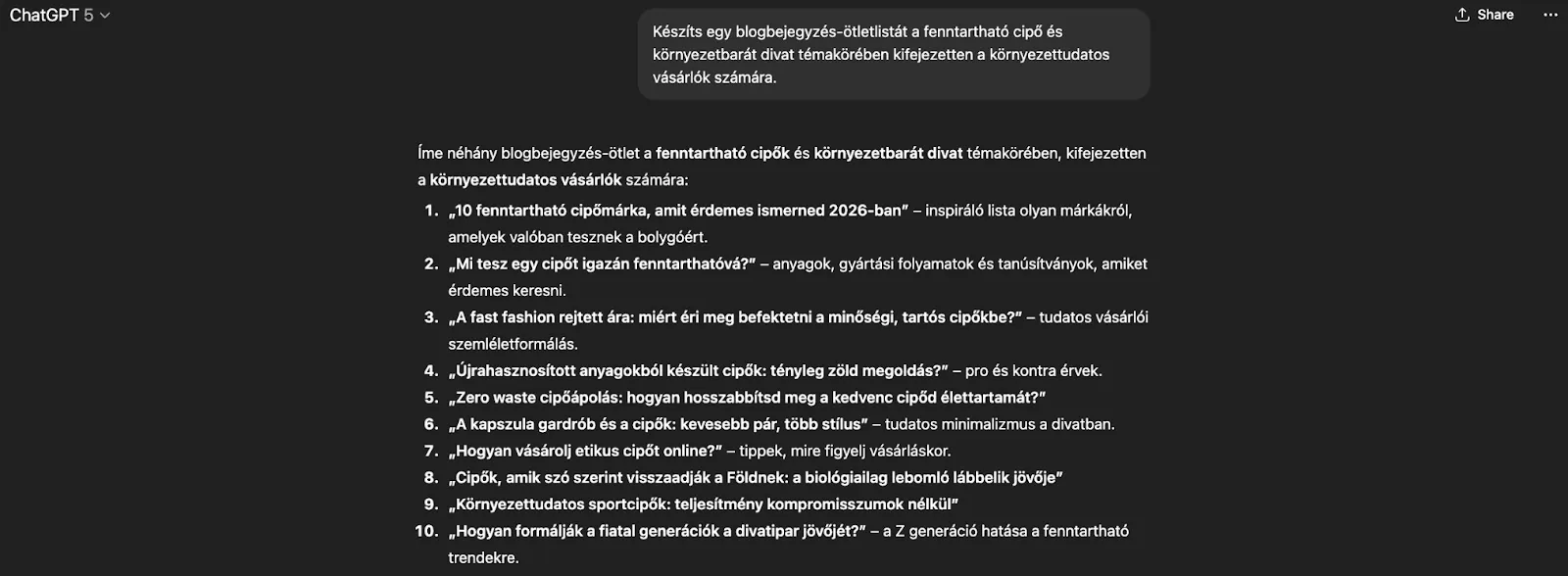 ChatGPT beszélgetés