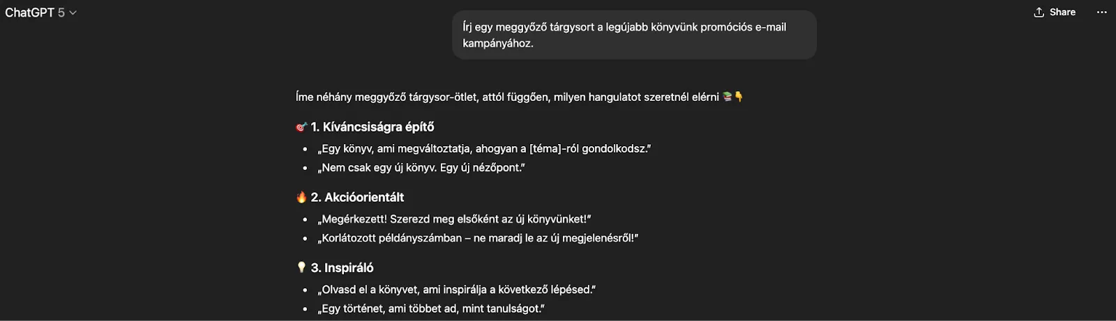 Meggyőző tárgysorok