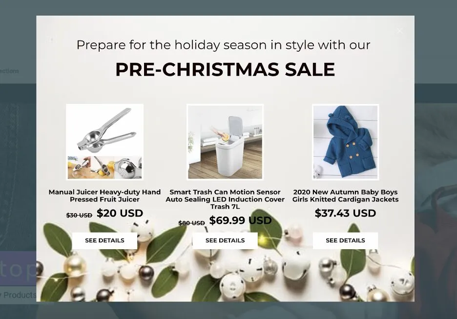 Virgostop Chritmas marketing popup campaign