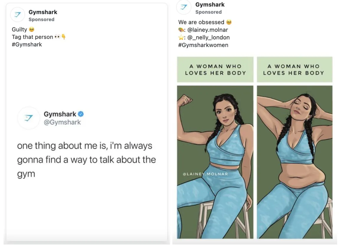 GymShark hirdetések