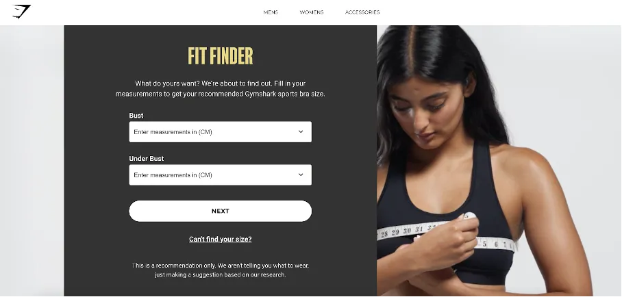 Fit finder