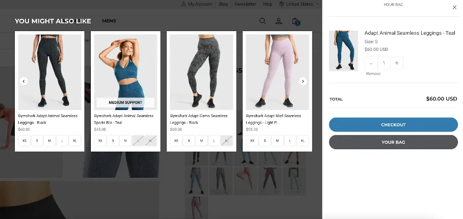 GymShark weboldala