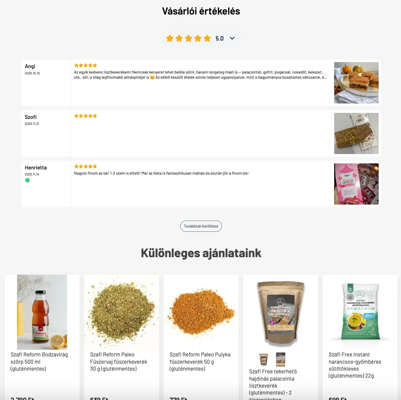 Vélemények megjelenítésével a kosároldalon egy végső megerősítést kap a vásárló