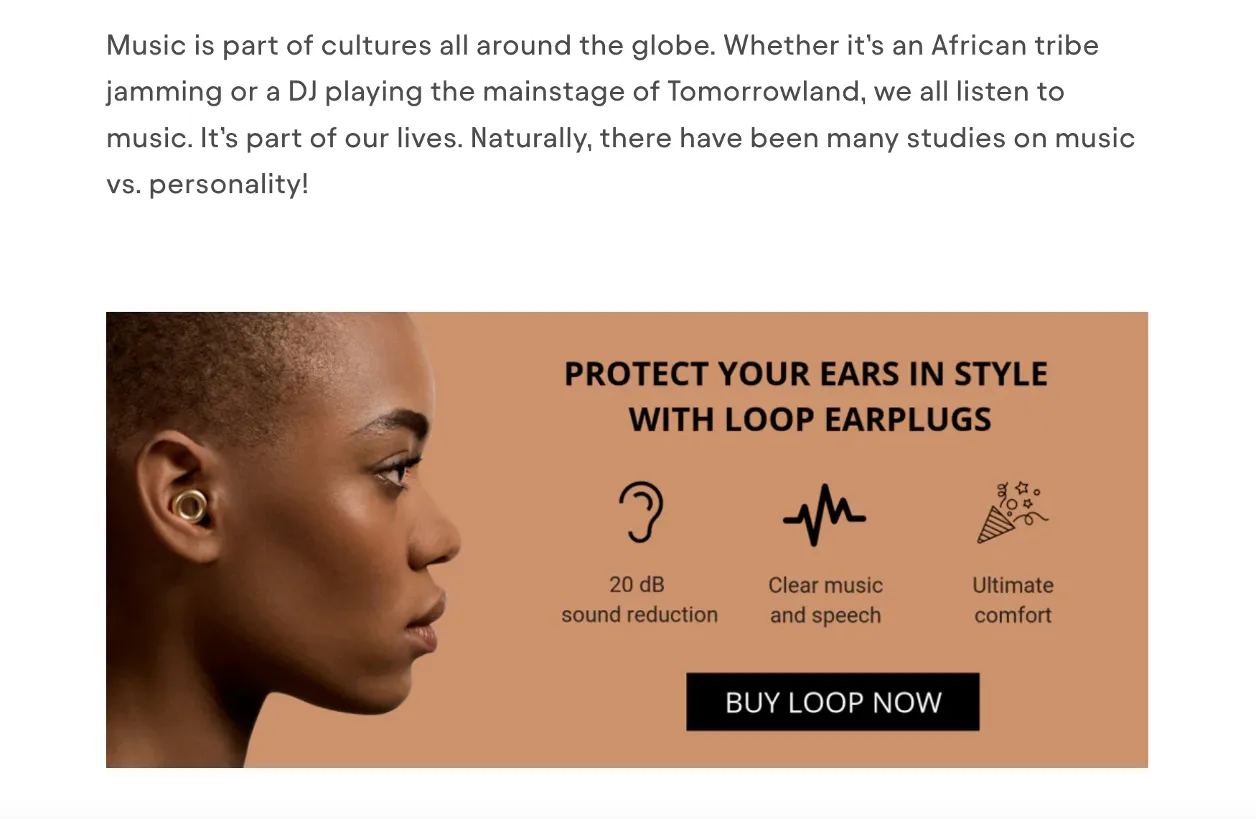 Illusztráció: Loop Earplugs marketing: Hallásvédelem újragondolva