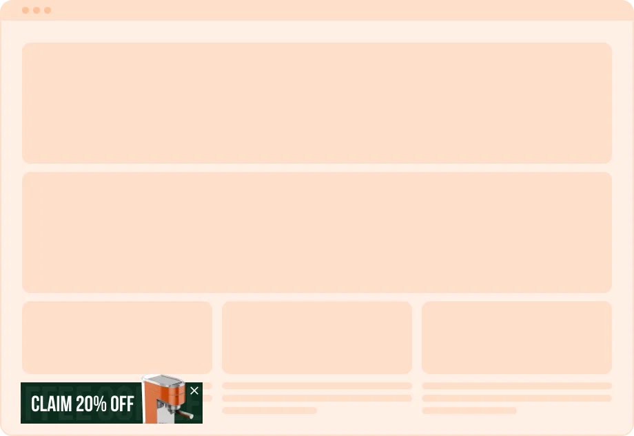 Popup teaser
