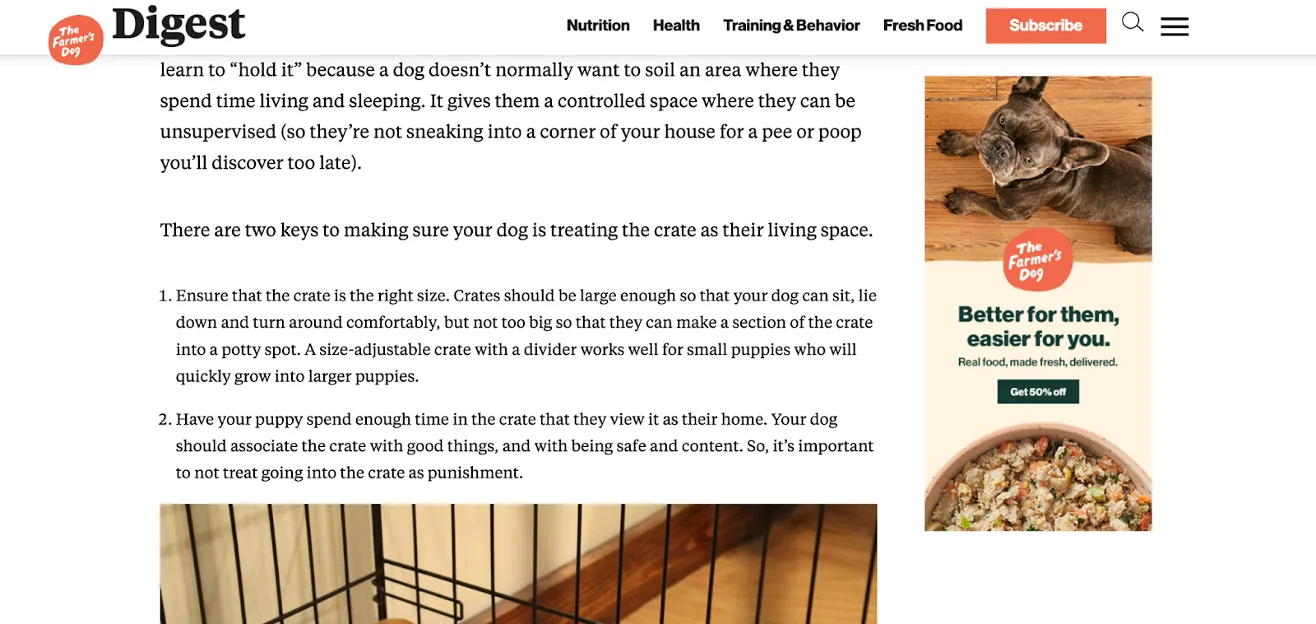 A post on The Farmer’s Dog blog