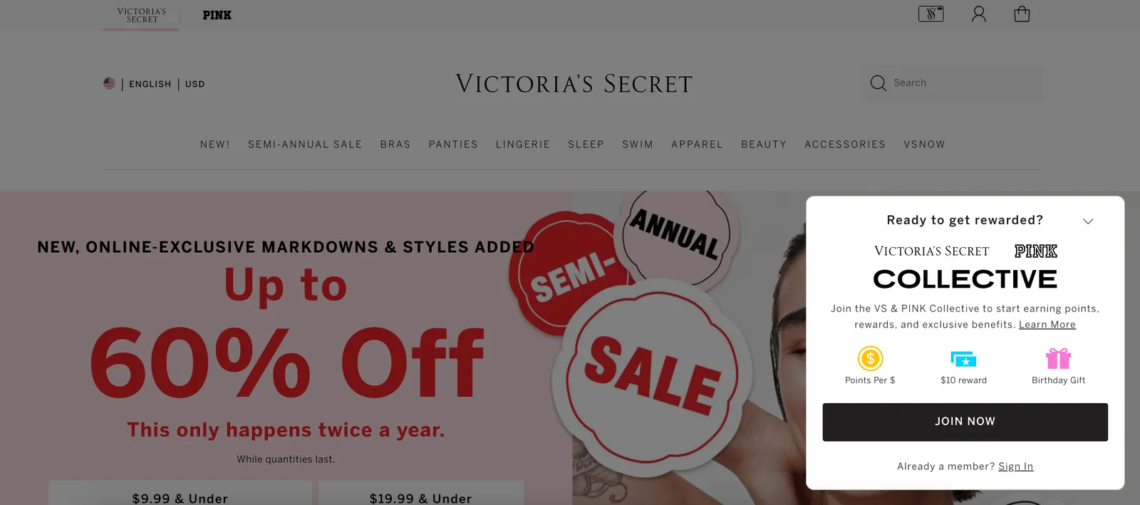 Victoria's Secret pop-up példa